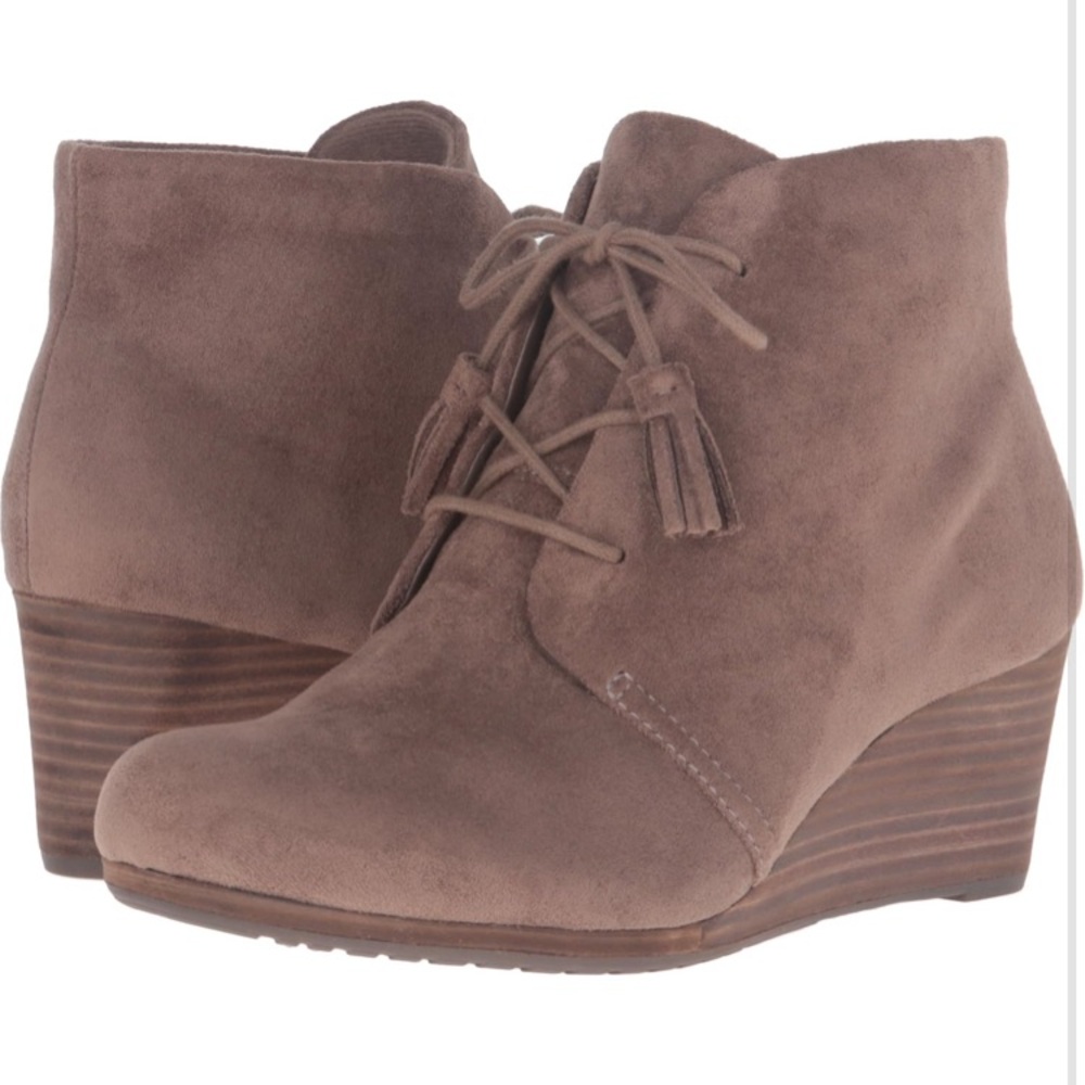 Dr. Scholl's Tan Ankle Booties with Wedge Heel